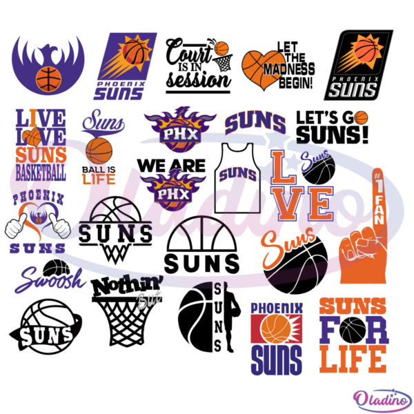 Phoenix Suns Design Bundle SVG Digital File, B1 Svg, Phoenix Suns Svg