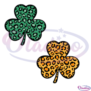 Plaid Leopard Shamrock SVG