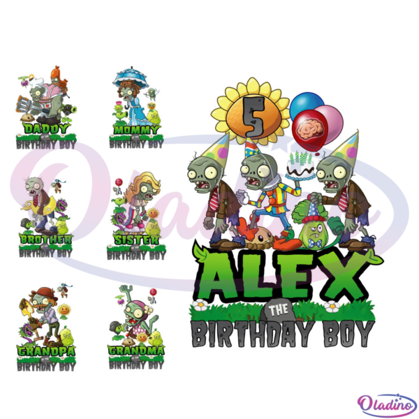Plants vs Zombies Birthday Bundle SVG File, Zombies Party, Family Svg