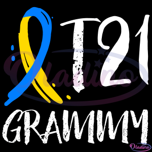 Proud Down Syndrome Grammy SVG Digital File, Blue Ribbon Svg