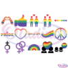 Rainbow peace sign SVG Digital File, peace sign svg, LGBT pride