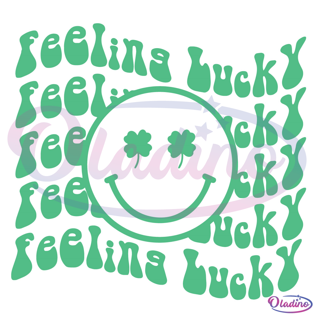 Smiley Lucky St Patrick SVG Digital File, Feeling Lucky Svg