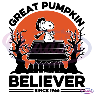 Snoopy Great Pumpkin Believer Since 1966 SVG Digital File