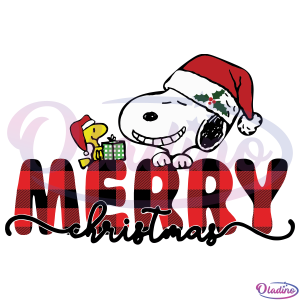 Snoopy Merry Christmas SVG Digital File, Snoopy Svg