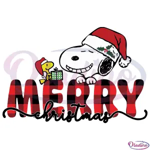 Snoopy Merry Christmas SVG Digital File