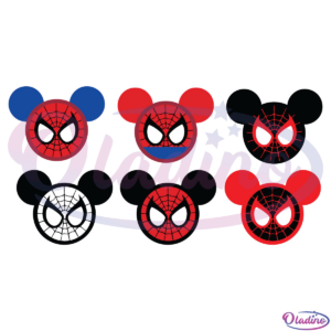 Spiderman Mickey Mouse Head Ears SVG File