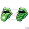 St Patricks Day Lips with Tongue Out Shamrock SVG Digital File