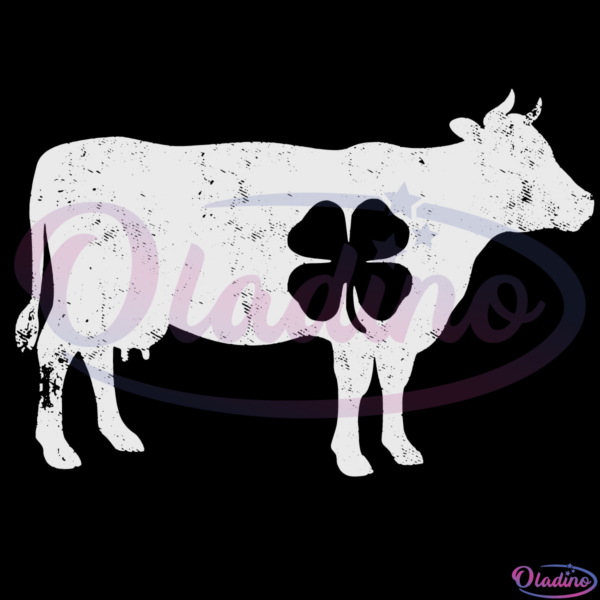 St Patricks Day Funny Cow SVG Digital File, Irish Cow Svg