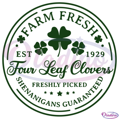 Farm Fresh Four Leaf Clovers SVG