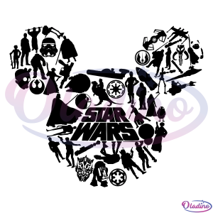Star Wars Disney mickey SVG Digital File, Yoda Svg, Darth Vader Svg