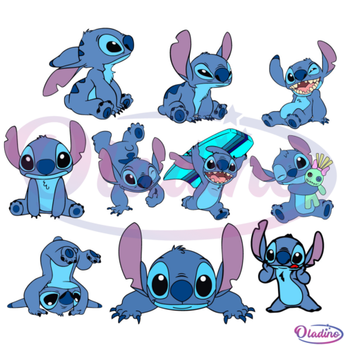 Disney Stitch SVG Digital File Bundle