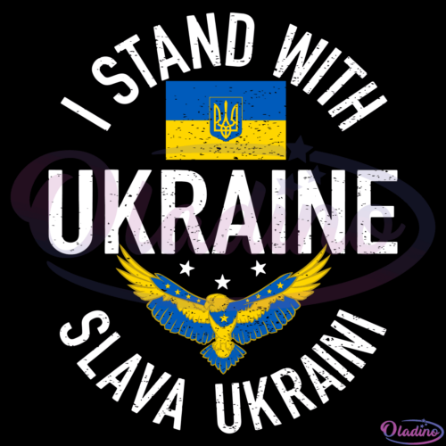 Support Ukraine Stand I With Ukraine SVG File