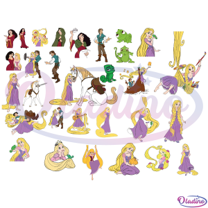 Tangled Rapunzel Bundle SVG Digital File, Flynn Rider Svg