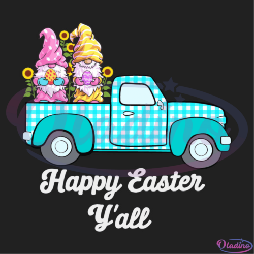 Truck Easter Gnome SVG Digital File