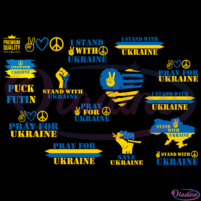 Support Ukraine Bundle SVG Digital File, I Stand With Ukraine