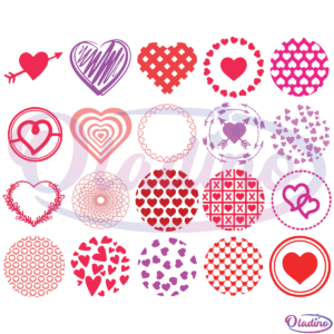 Valentines Day SVG Love Keychain Patterns Digital File