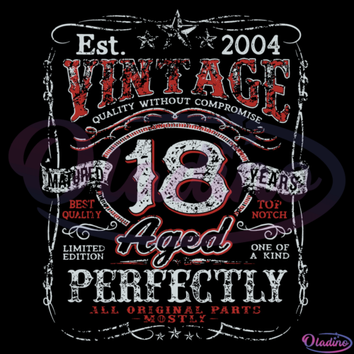 Vintage 2004 Limited Edition SVG Digital File