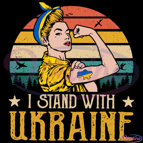 Vintage Rosie Women Save Ukraine SVG File