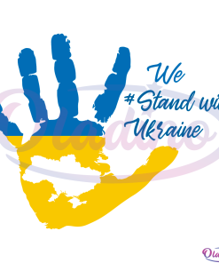 We stand with Ukraine SVG Digital File, Ukraine Map Hand Svg