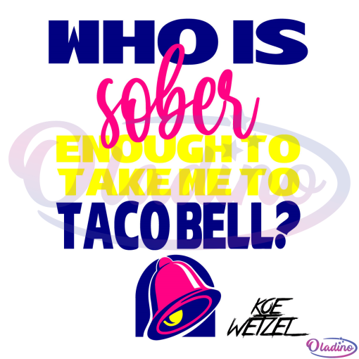 Whos sober enough to take me to taco bell SVG Digital File