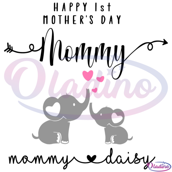 1st Mothers Day SVG Digital File, First Mom Day Svg, Mommy Daisy Svg