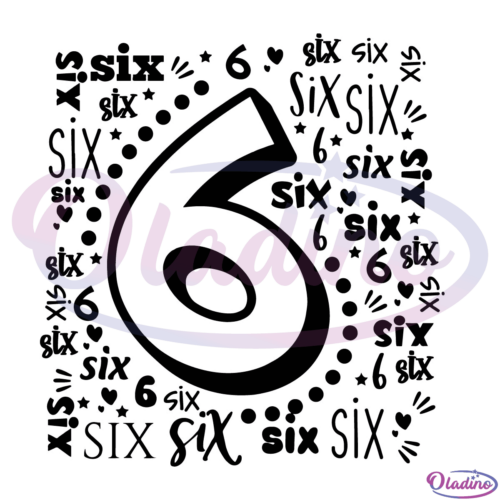 6th Birthday SVG Digital File