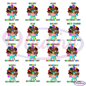 Afro Americans Cocomelon Family Logo Birthday Boy SVG Digital File