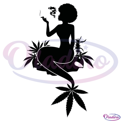 Afro Cannabis Mermaid SVG Digital File