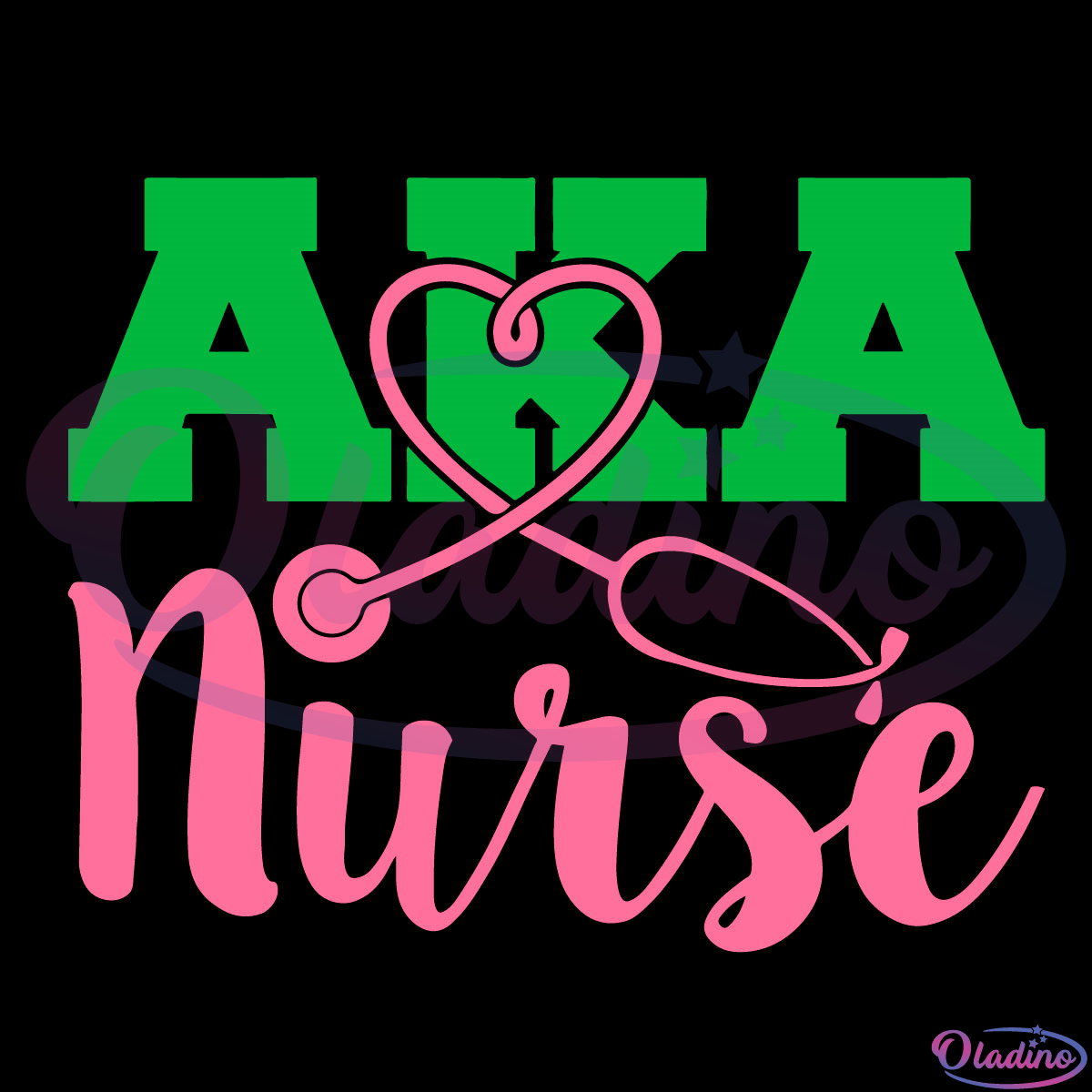 Aka Nurse SVG Digital File, Pretty Girl Educated Black Nurse Aka Svg