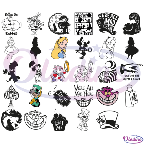 Alice In Wonderland SVG Digital File