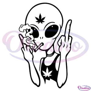 Alien Weed SVG Digital File