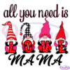 All You Need Is Mama SVG Digital File, Mother Day Gnome SVG