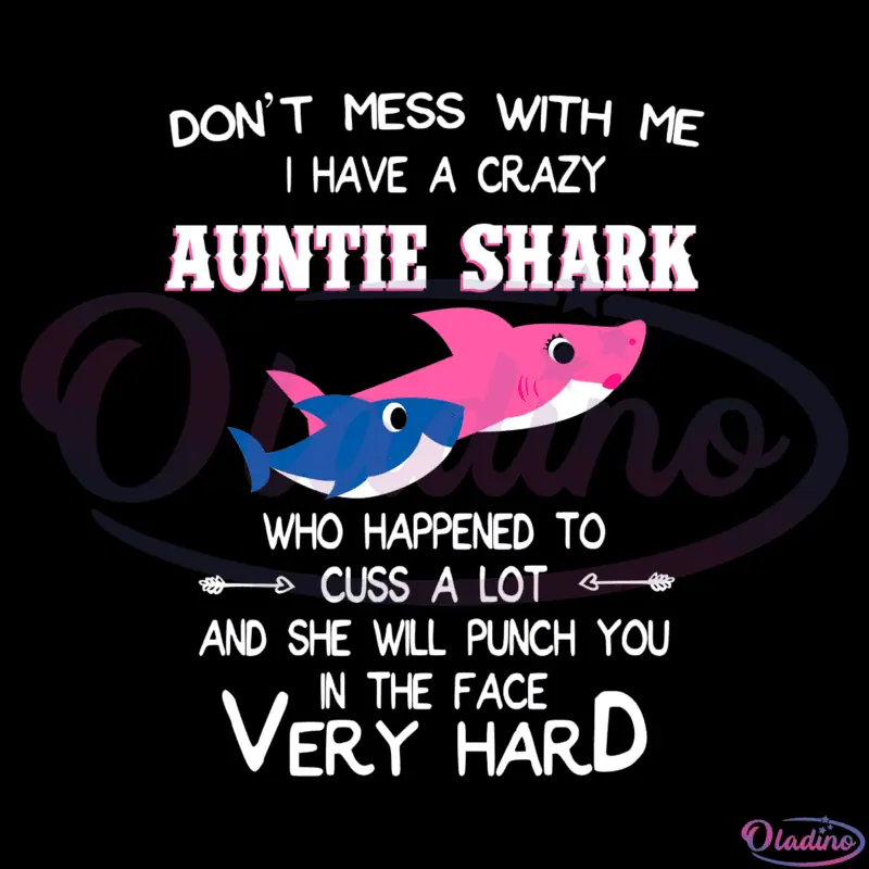 Auntie shark auntie SVG Digital File