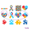 Autism Puzzle Bundle SVG Digital File, Autism Svg, Awareness Svg