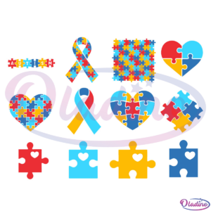 Autism Puzzle Bundle SVG Digital File