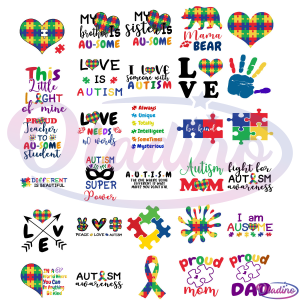 Autism Quotes Bundle SVG Digital File, Autism Awareness Svg