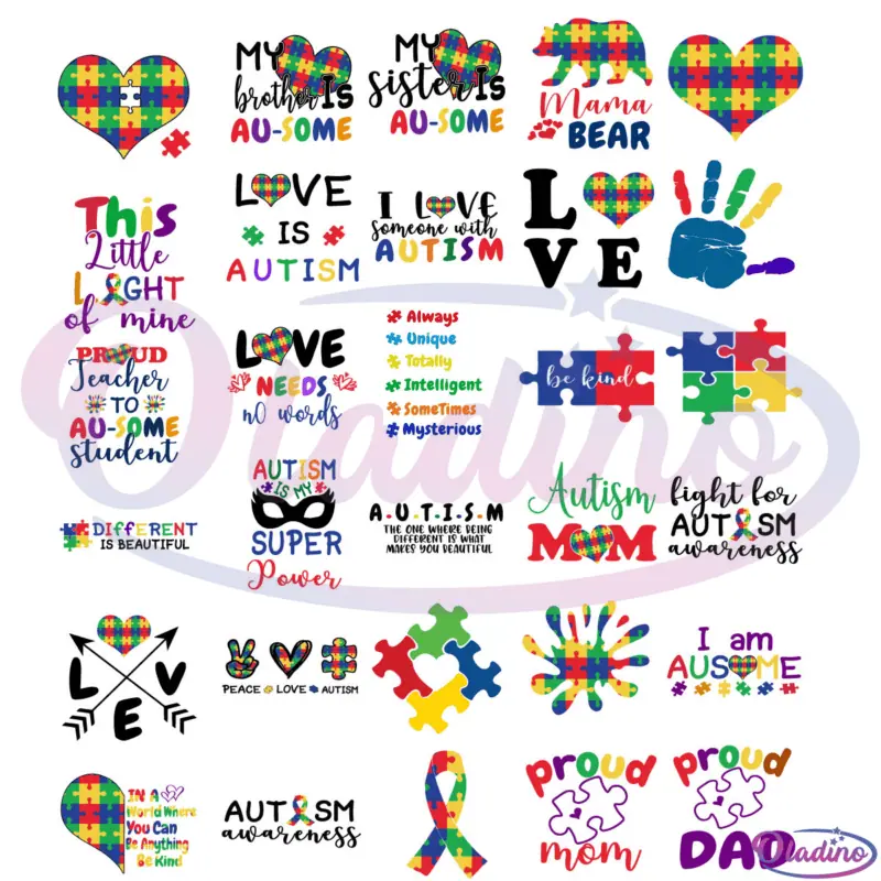 Autism Quotes Bundle SVG Digital File