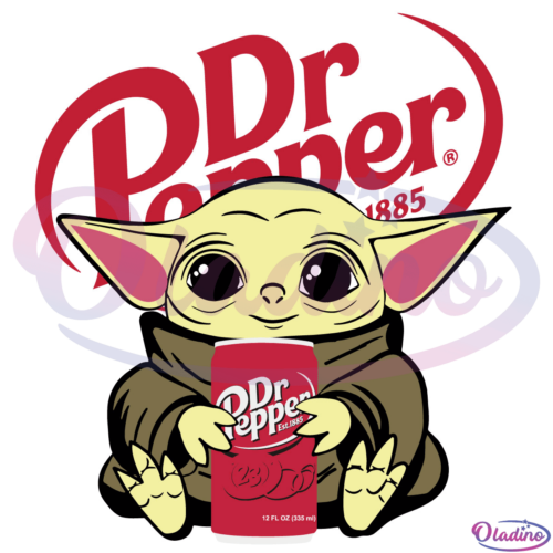 Baby Yoda Dr Papper SVG Digital File