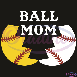 Ball Mom SVG Digital File, Ball Svg, Mom Svg, Tennis Ball Svg