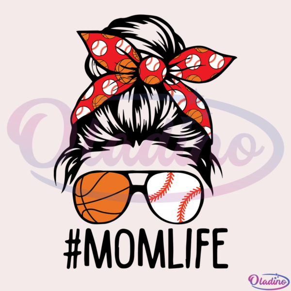 Baseball And Basketball Momlife SVG Digital File, Mothers Day SVG