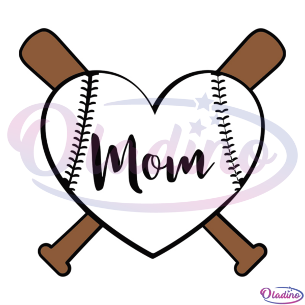 Baseball Heart Baseball Mom Svg MD01062021DN17