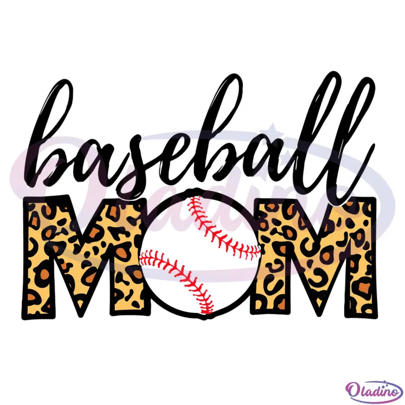 Baseball Leopard Mom SVG Digital File