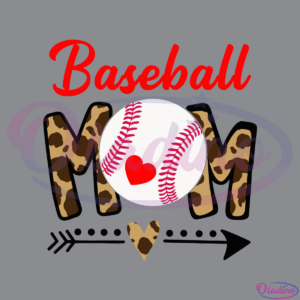 Baseball Mom Leopard Plaid SVG Digital File