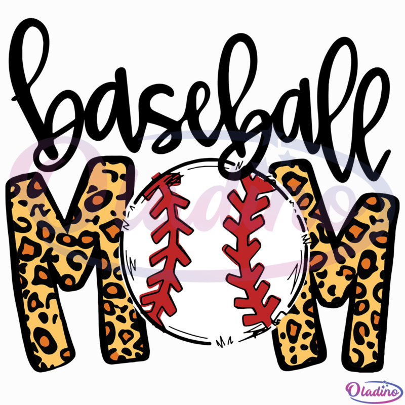 1 Baseball Mom Leopard Svg Designs & Graphics