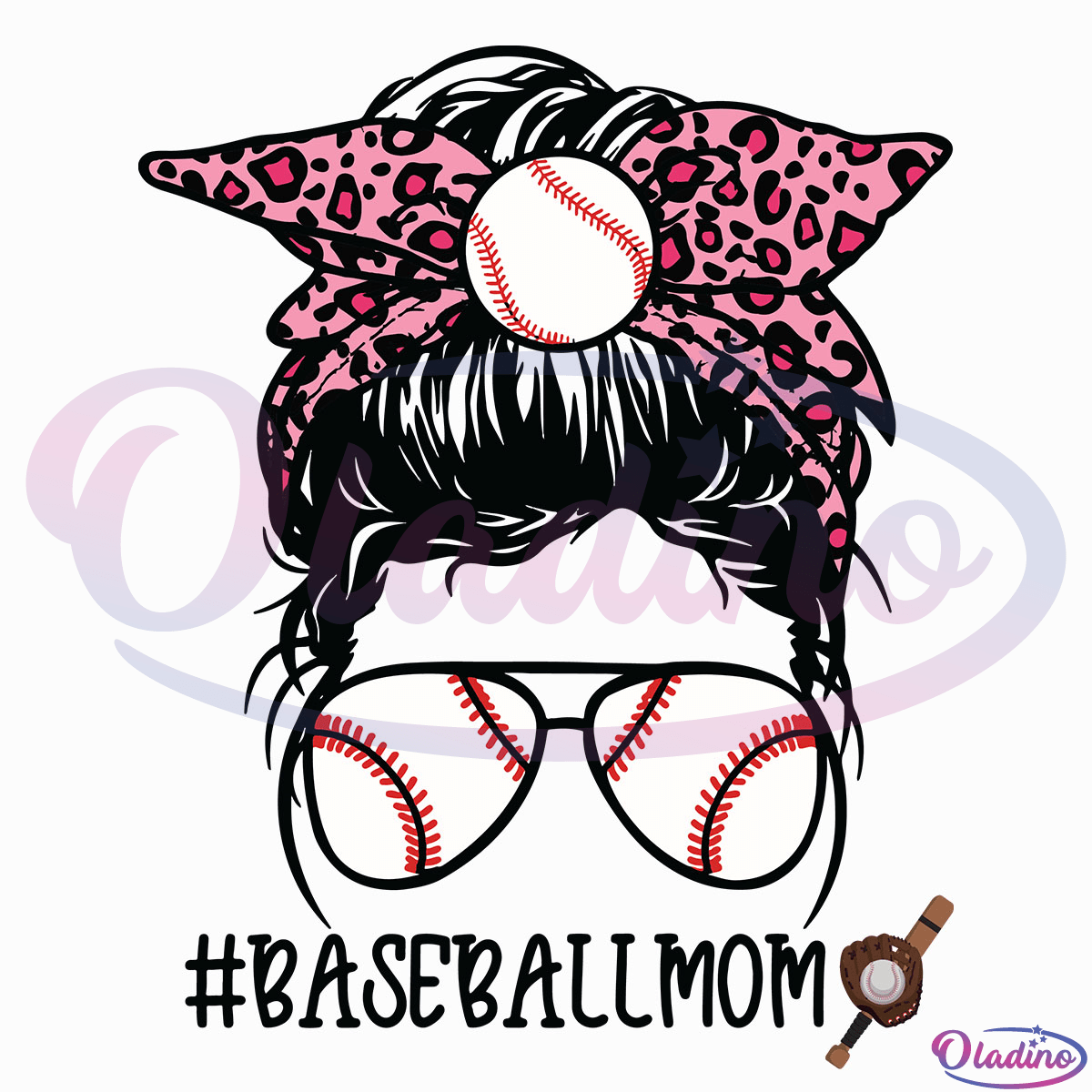 Pink Leopard Baseball Mom SVG Digital File, Mothers Day SVG