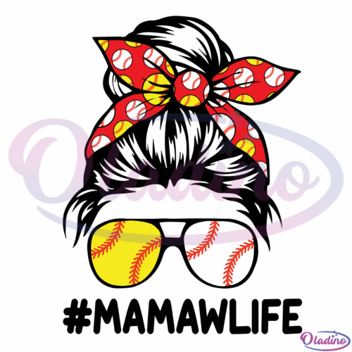 Baseball Softball Mamaw Life SVG Digital File