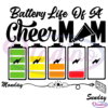 Battery Life Of A Cheerman SVG File, Cheer mom Svg, Football Mom Svg