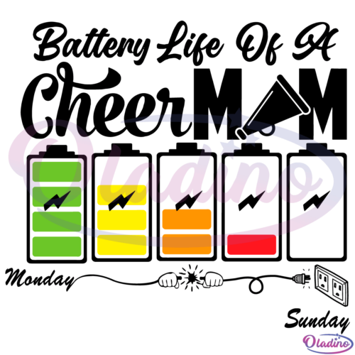 Battery Life Of A Cheerman SVG File