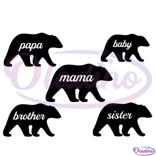 Bear Family SVG Digital File