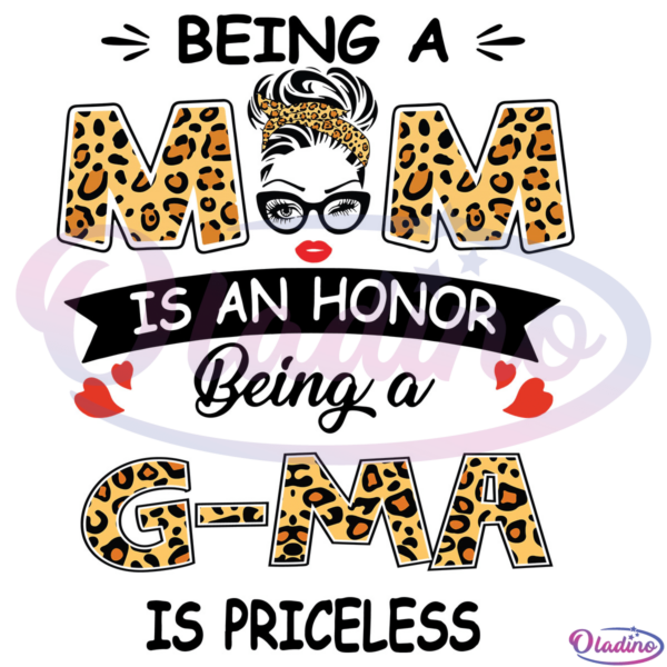 Being A Mom Is An Honor Being A G-Ma Is Priceless SVG Digital File